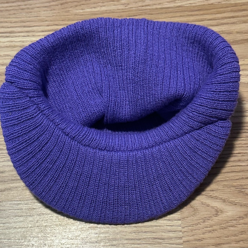 2 in 1 Patron XO Cafe Purple & Black Beanie & Cap with Folded Brim